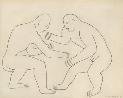 Die Ringer von Henri Gaudier Brzeska
