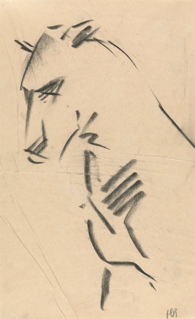 Dreiviertelansicht einer Löwin von Henri Gaudier Brzeska