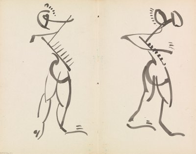 Zwei tanzende Figuren von Henri Gaudier Brzeska