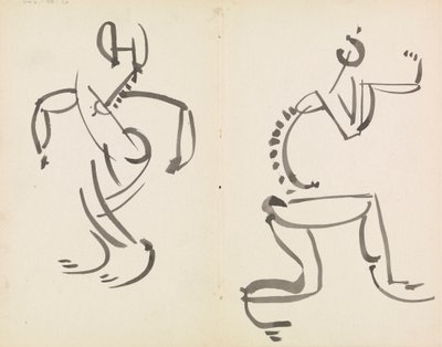 Zwei Figurenstudien von Henri Gaudier Brzeska