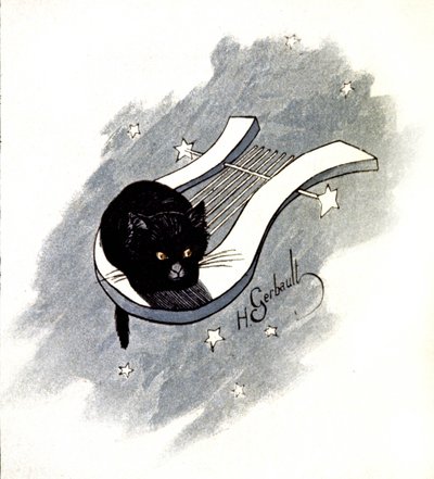 Le Chat Noir, Pariser Kabarett, ca. 1900 (Illustration) von Henri Gerbault