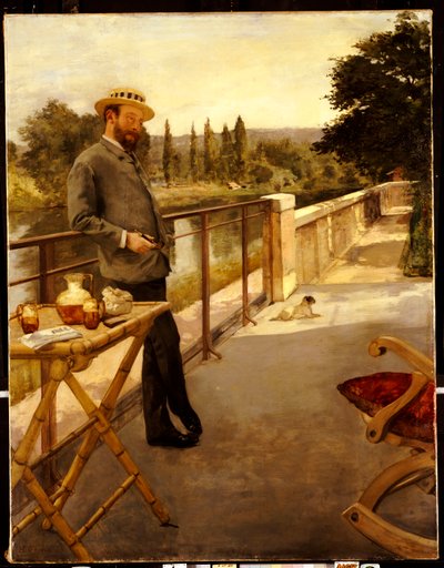 Ein eleganter Mann auf einer Terrasse, 1885 von Henri Gervex