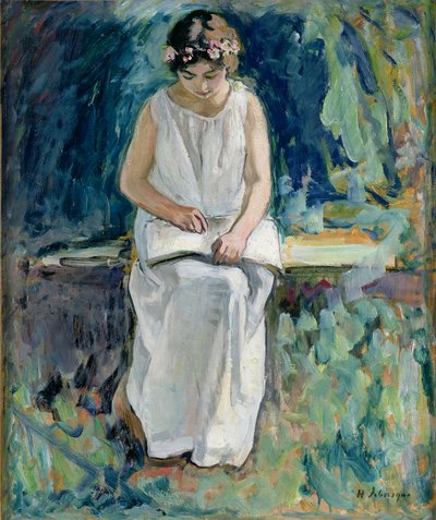 Mädchen beim Lesen von Henri Lebasque