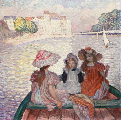 Drei Mädchen in einem Boot von Henri Lebasque