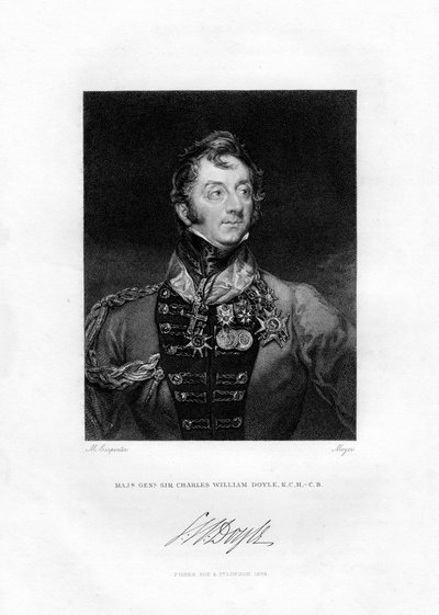 Sir Charles William Doyle, britischer General, 1829 von Henri Meyer