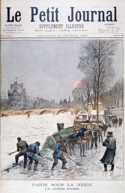 Die gefrorene Seine, Winter, Paris, 1895 von Henri Meyer