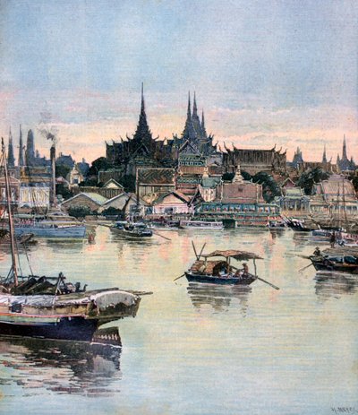Ansicht von Bangkok, 1893 von Henri Meyer