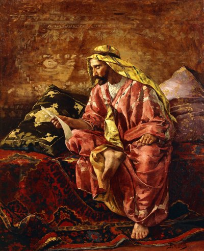 Ein Araber liest einen Brief von Henri Pierre Hippolyte Dubois