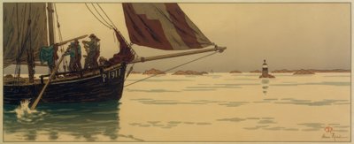 Auf stiller See von Henri Rivière