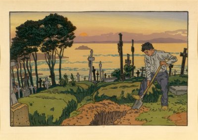 Der Totengräber des Friedhofs Saint-Jean in Tréboul von Henri Rivière