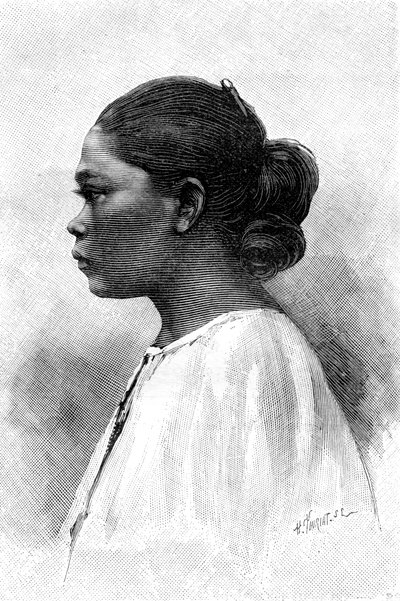 Malaysische Frau, 19. Jahrhundert von Henri Thiriat