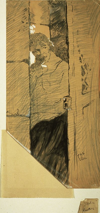 An der Tür von Henri de Toulouse Lautrec
