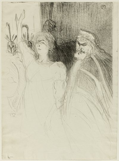 Bartet und Mounet-Sully in Antigone von Henri de Toulouse Lautrec