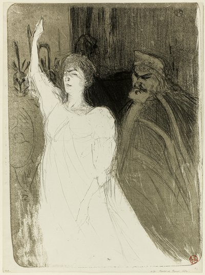 Bartet und Mounet-Sully, in Antigone von Henri de Toulouse Lautrec