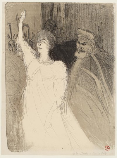 Bartet und Mounet-Sully in Antigone von Henri de Toulouse Lautrec