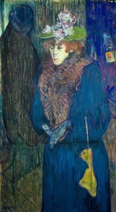 Jane Avril betritt das Moulin-Rouge von Henri de Toulouse Lautrec