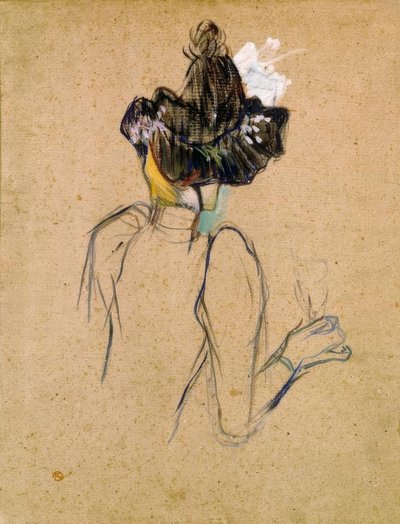 Jane Avril von hinten gesehen von Henri de Toulouse Lautrec