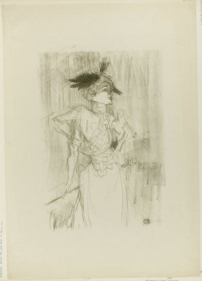 Mademoiselle Marcelle Lender, stehend von Henri de Toulouse Lautrec