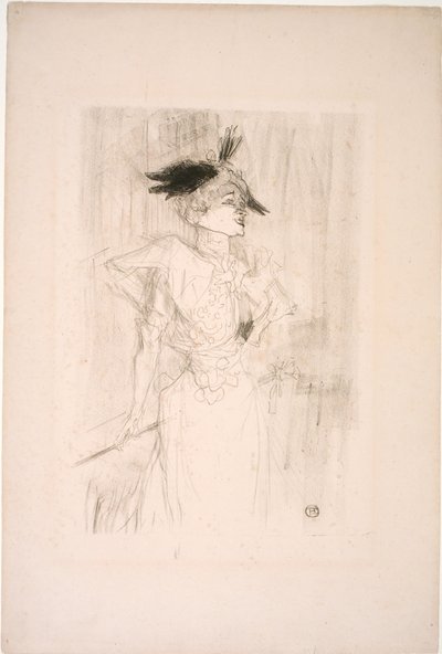 Mademoiselle Marcelle Lender, stehend von Henri de Toulouse Lautrec