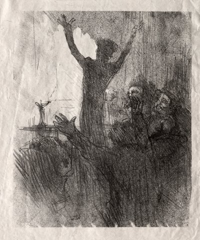 Schlomé Fuss in der Synagoge von Henri de Toulouse Lautrec