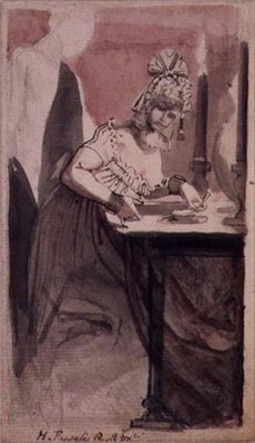 Eine Kurtisane an ihrem Schminktisch von Johann Heinrich Füssli