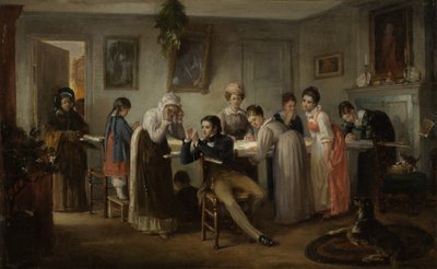 Quilt-Party, 1872 von Henry Bacon