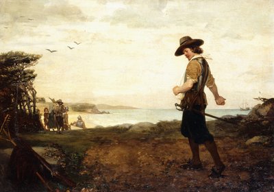 Das Begräbnis von Rose Standish, 1870 von Henry Bacon