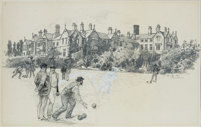 Cheadle Asylum vom Bowling Green von Henry Edward Tidmarsh