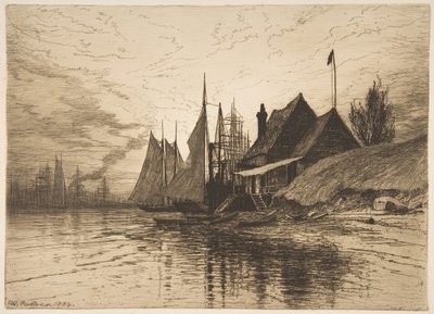 Abend, New Yorker Hafen, 1884 von Henry Farrer