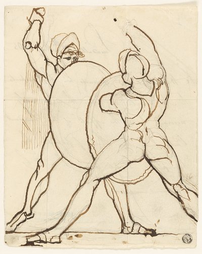 Kampf zweier Griechen von Johann Heinrich Füssli