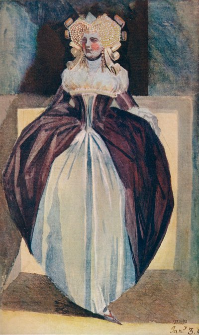 Skizze einer Dame, 18. Jahrhundert von Johann Heinrich Füssli