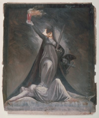 Studie für Inquisition, Illustration zu Columbiad von Johann Heinrich Füssli