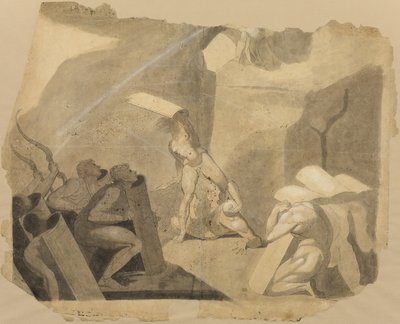 Titanen stürmen den Olymp von Johann Heinrich Füssli