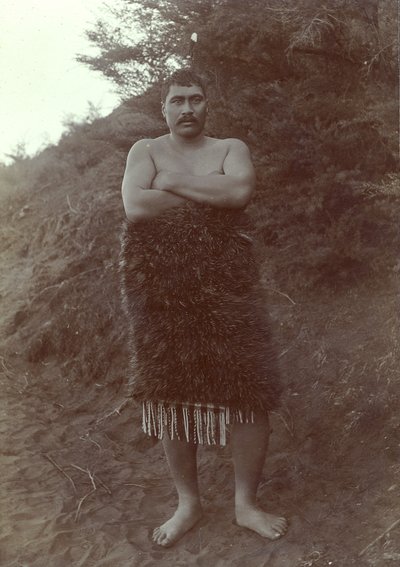 Maori-Studie, ca. 1910 (Silbergelatineabzug) von Henry Gaze