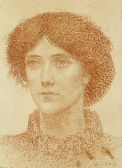 Porträt von Mrs. Wheeler, Brustbild von Henry Holiday
