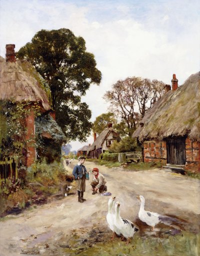 Auf dem Weg zur Schule von Henry John Yeend King