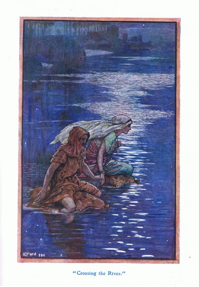 Den Fluss überqueren, 1912 von Henry Justice Ford