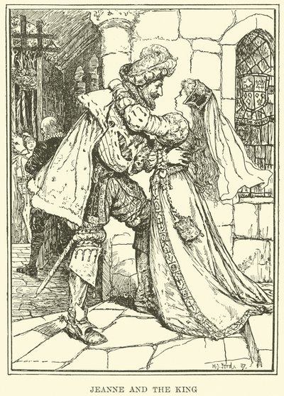 Jeanne und der König (Gravur) von Henry Justice Ford