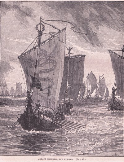 Anlaf betritt den Humber, 937 n. Chr. von Henry Marriott Paget