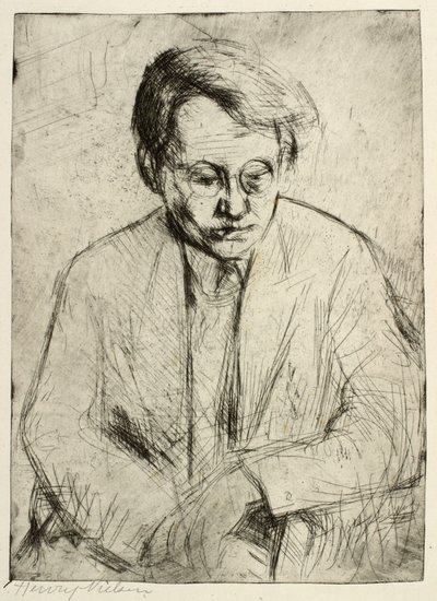 Sitzender Mann von Henry Nielsen