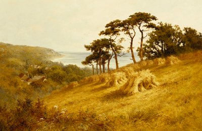 Erntezeit, Fairlight, Sussex von Henry Parker