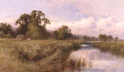Wiesenlandschaft bei Marlow-on-Thames von Henry Parker