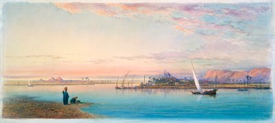 Der Nil bei Bulaq, Ägypten, 1868 von Henry Pilleau
