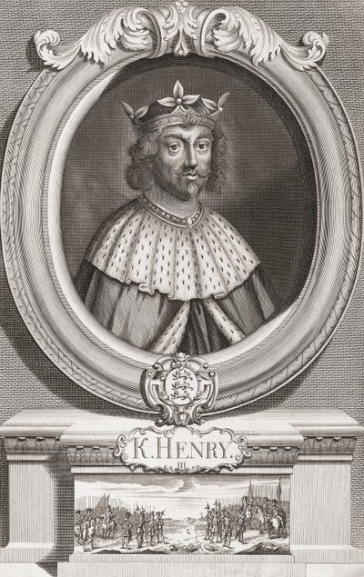 Heinrich III., König von England. Porträt von Henry Roberts