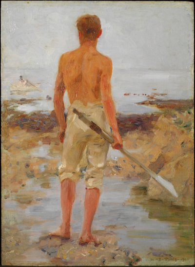 Ein Junge mit einem Ruder von Henry Scott Tuke