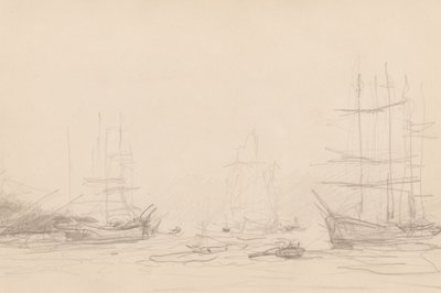 Schiffe im Hafen von Falmouth von Henry Scott Tuke
