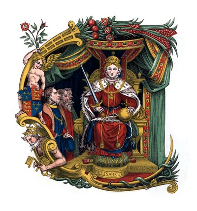 Initialbuchstabe C, 1563, 1843 von Henry Shaw