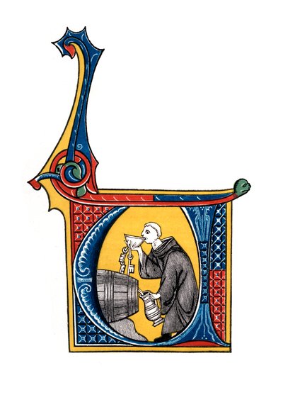 Initialbuchstabe U, frühes 14. Jahrhundert, 1843 von Henry Shaw