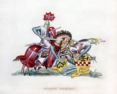 Ritter kämpfen, um 1260, 1843 von Henry Shaw