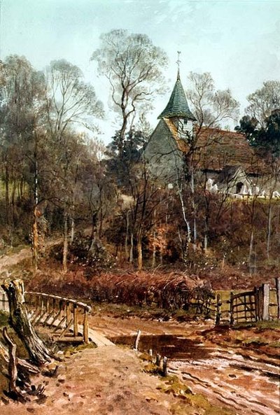 Rund um mein Haus: Pyrford Kirche von Henry Sutton Palmer